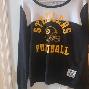 Victoria's Secret PINK Pittsburgh Steelers sweatshirt, black & white, L, worn 1x